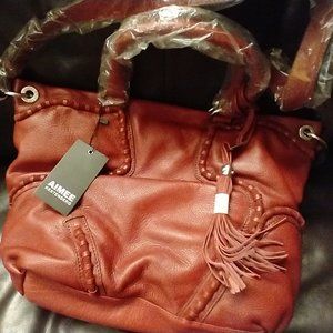 New imee Kestenberg large Micah shopper claret dark red bag messanger bag purse